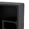 16" x 24" 5 Shelf Black Wood Geometric Floating Wall Shelf